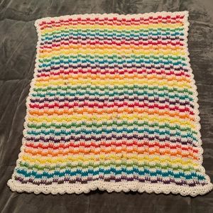 NWOT Rainbow Baby Blanket - Handmade